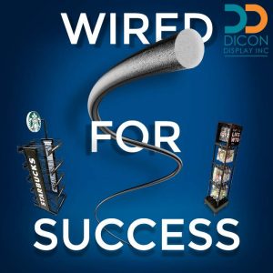 Wire retail display showcasing organized product arrangement and enhanced visibility